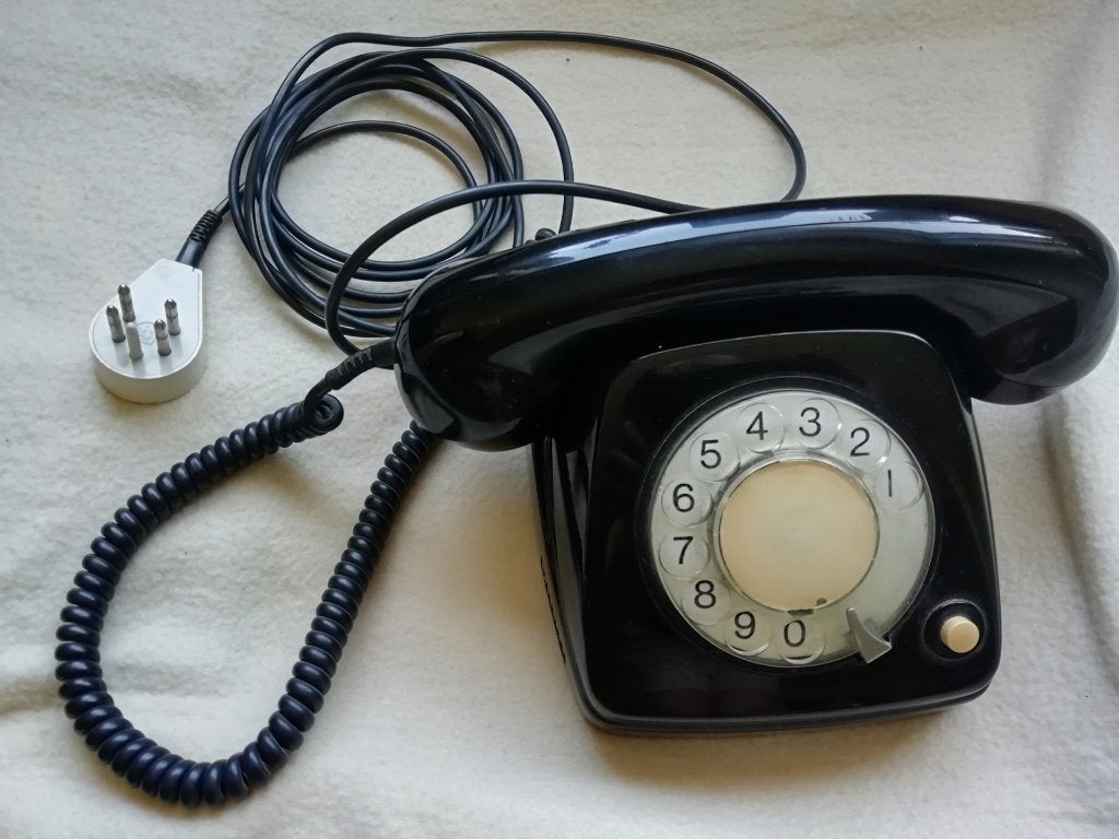 retro telefoon vast toestel, Ophalen