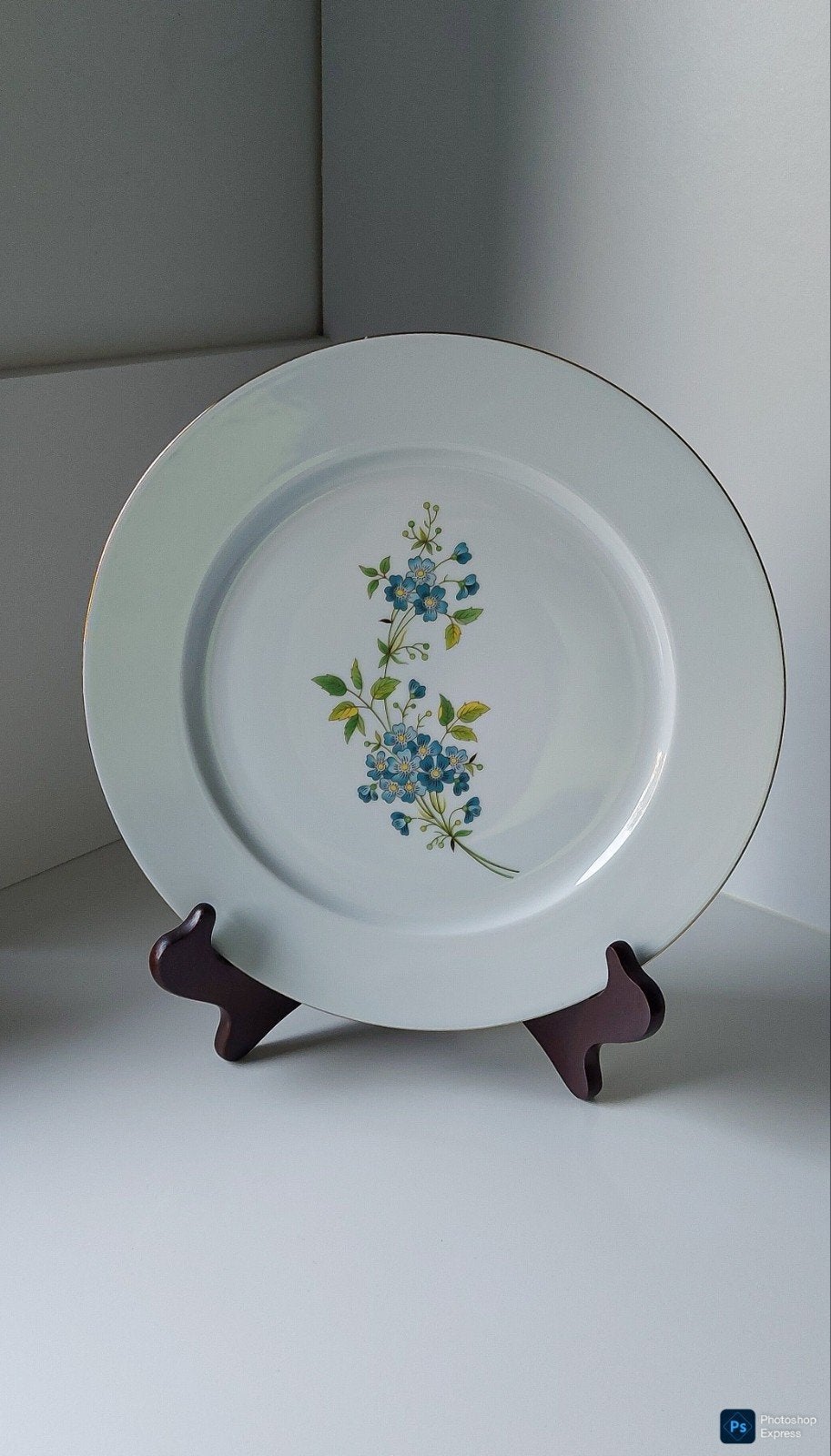 Porcelaine de Limoges Vintage serveerbord gebaksbord 'Myosot, Ophalen of Verzenden