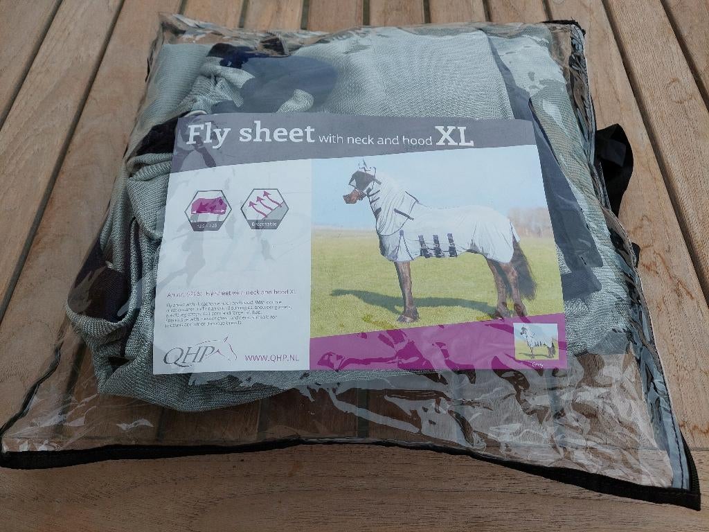 QHP vliegendeken met nek  195/145 cm - 6’5” XL - NIEUW!, Dieren en Toebehoren, QHP, Vliegendeken, Nieuw, Kruissingels