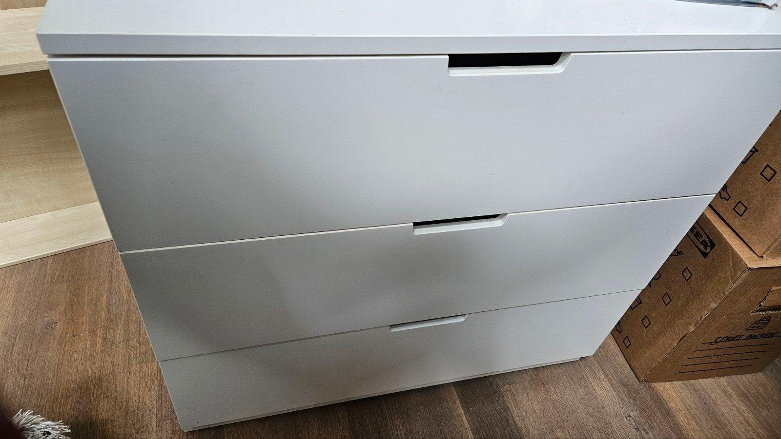 IKEA NORDLI Ladekast (3 lades) – Wit – In nette staat, Huis en Inrichting, Kasten | Schoenenkasten, Zo goed als nieuw, Ophalen