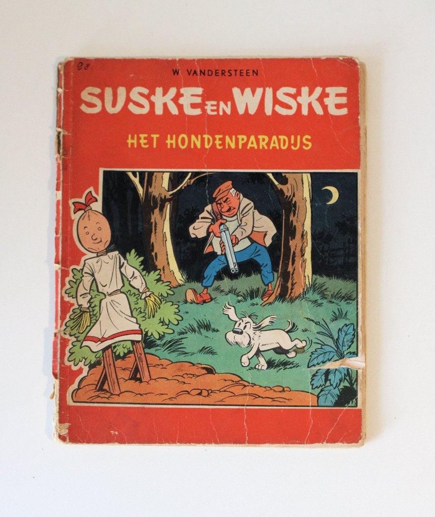 Suske en Wiske - Het hondenparadijs nr 45 (1ste druk), Boeken, Gelezen, Willy vandersteen, Eén stripboek, Ophalen of Verzenden
