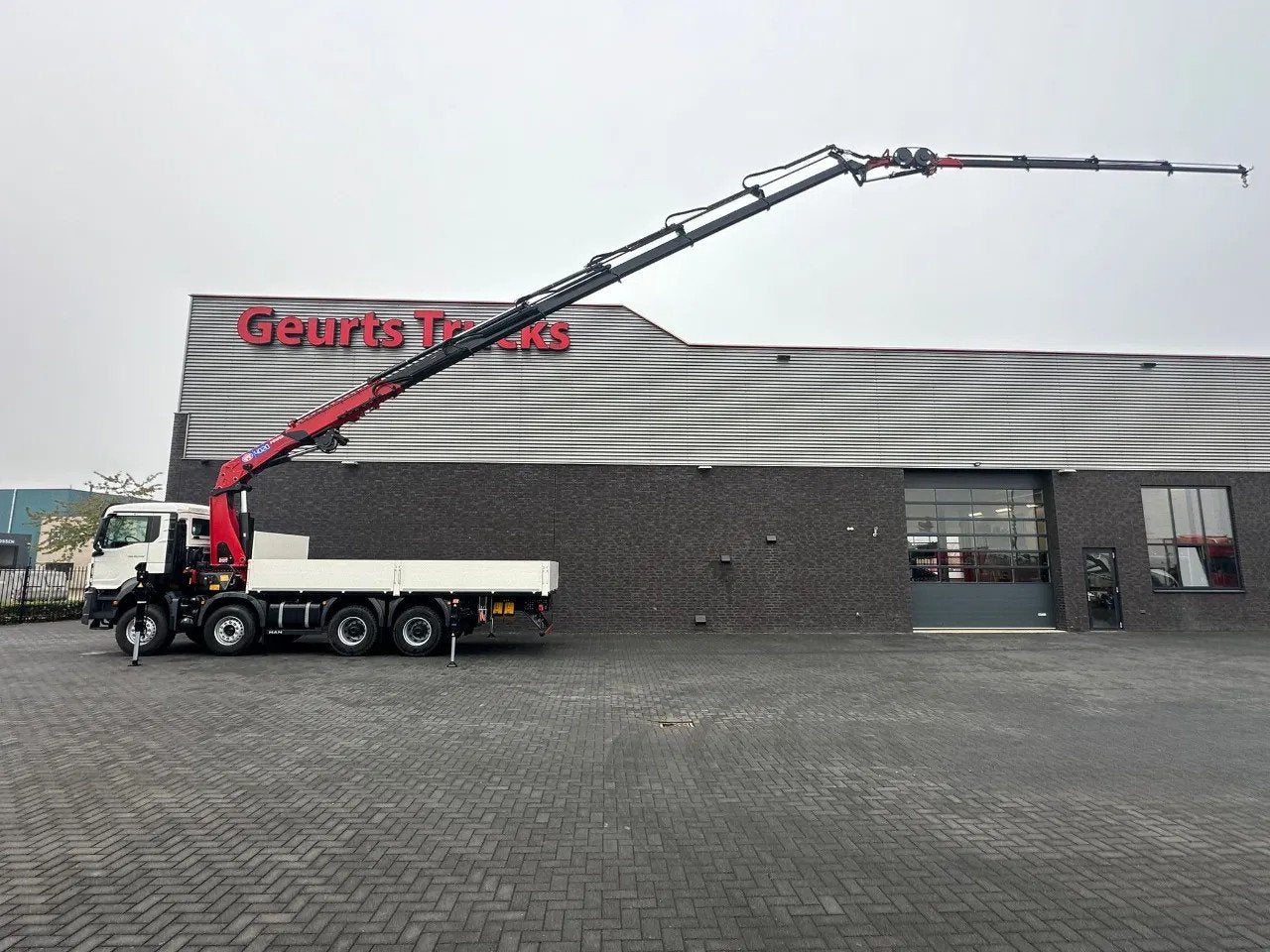 MAN TGS 35.470 8X4 HMF 4020-K6 + FJ 600 K4 KRAAN/KRAN/CRANE/, Auto's, Vrachtwagens, Automaat, Euro 6, MAN, Wit