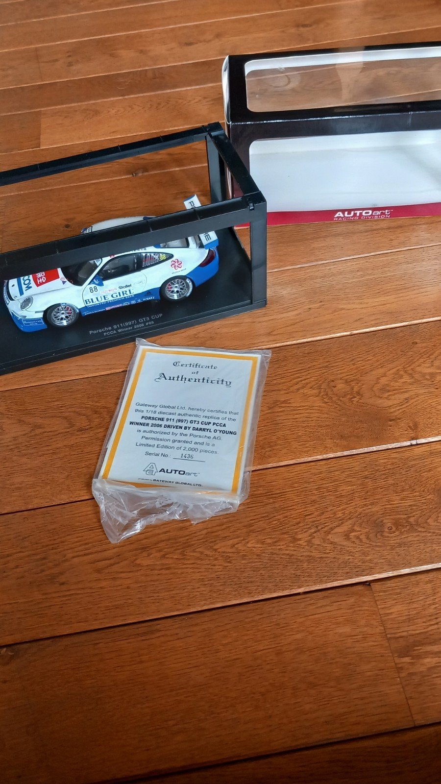 Porsche 911 autoart 1 18, Ophalen of Verzenden, Autoart