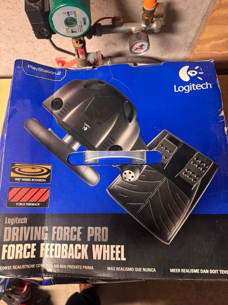 Logitech Driving Force Pro racestuur met pedalen PS2, Enlèvement ou Envoi, Utilisé, Volant ou Pédales, PlayStation 2