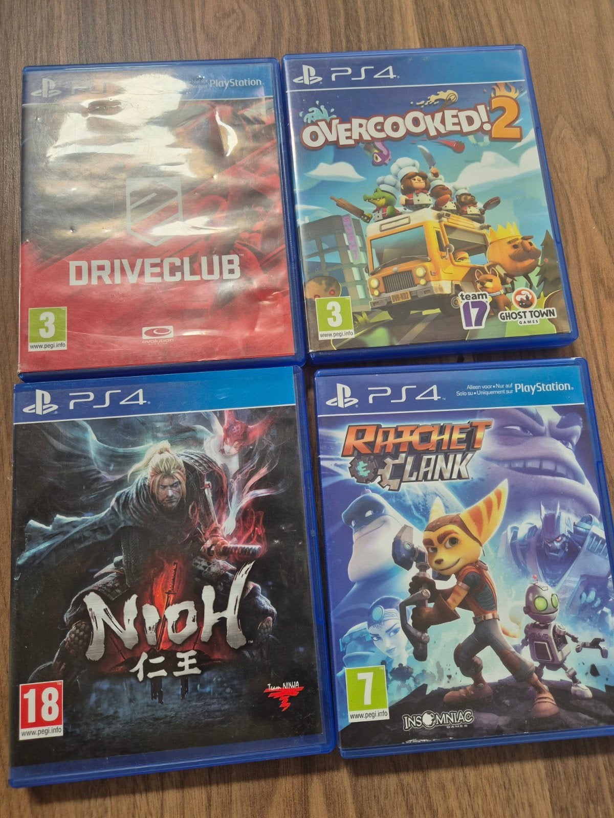 PS4-spellen - Nioh, Rachet & Clank, Overcooked 2, Drivecl, Games en Spelcomputers, Ophalen of Verzenden, Avontuur en Actie, Vanaf 18 jaar