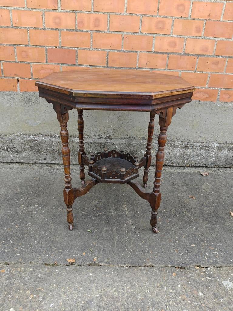 Kaartperstafeltje met 2 zeteltjes., Antiek en Kunst, Ophalen