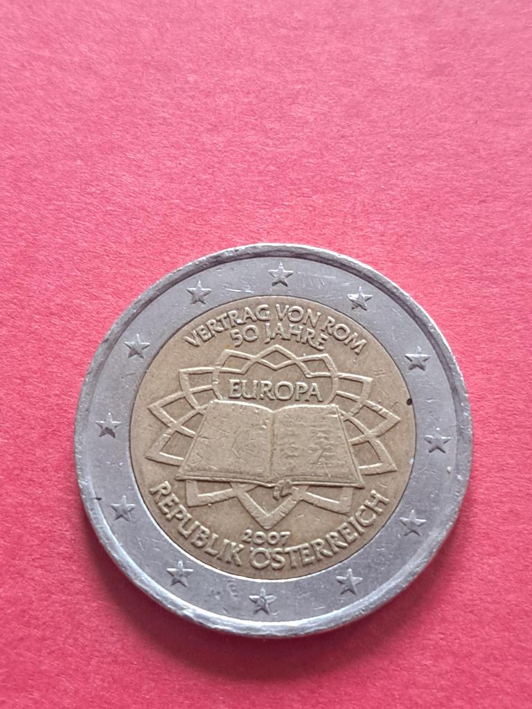 2007 Autriche 2 euros 50 ans du traité de Rome, Timbres & Monnaies, Monnaies | Europe | Monnaies euro, Monnaie en vrac, 2 euros