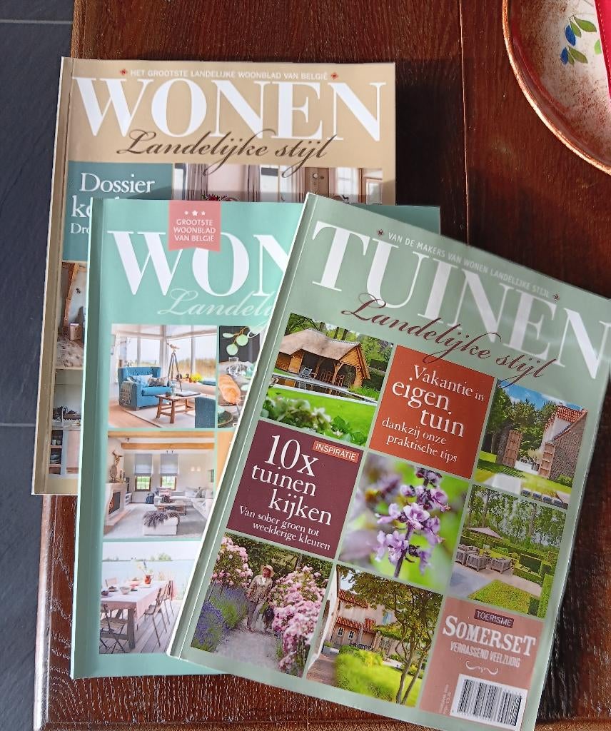 3 magazines WONEN OF LANDELIJK WONEN OF TUINEN, Livres, Maison & Jardinage, Comme neuf, Enlèvement