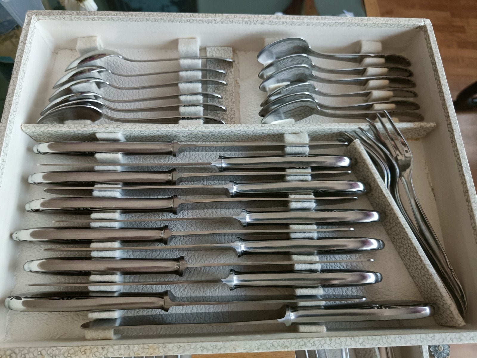 Ménagère 53 pièces en inox, Maison & Meubles, Enlèvement