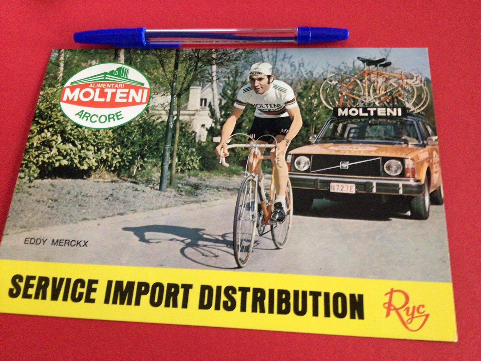 Wielerkaart 1971 team molteni volvo wk  eddy merckx, Verzenden