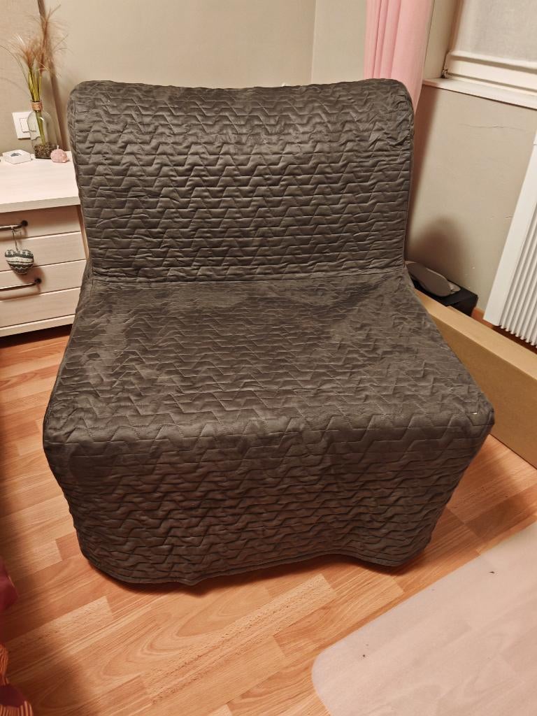 Zetelbed 1 persoon, Enlèvement, Comme neuf, Une personne, Gris