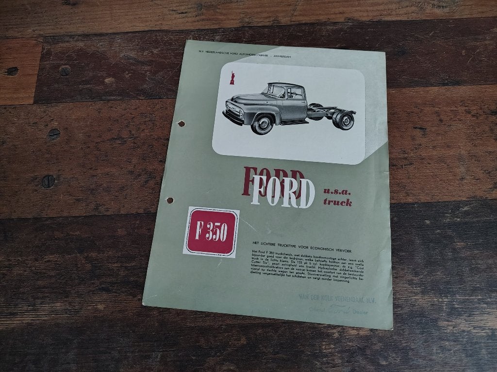 Folder Technische Gegevens: Ford F350/ USA Truck (1955), Verzenden, Ford