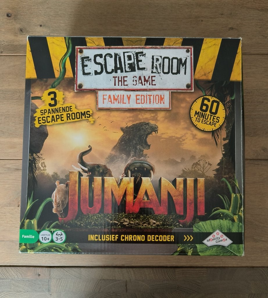 Jumanji Escape Room The Game – Family Edition, Hobby en Vrije tijd, Drie of vier spelers, Ophalen of Verzenden, Zo goed als nieuw