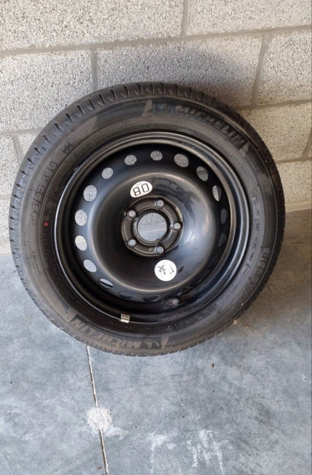 Roue de secours complète Michelin 205/55 R16 91H, Pneus et Jantes, 16 pouces, 205 mm, Enlèvement