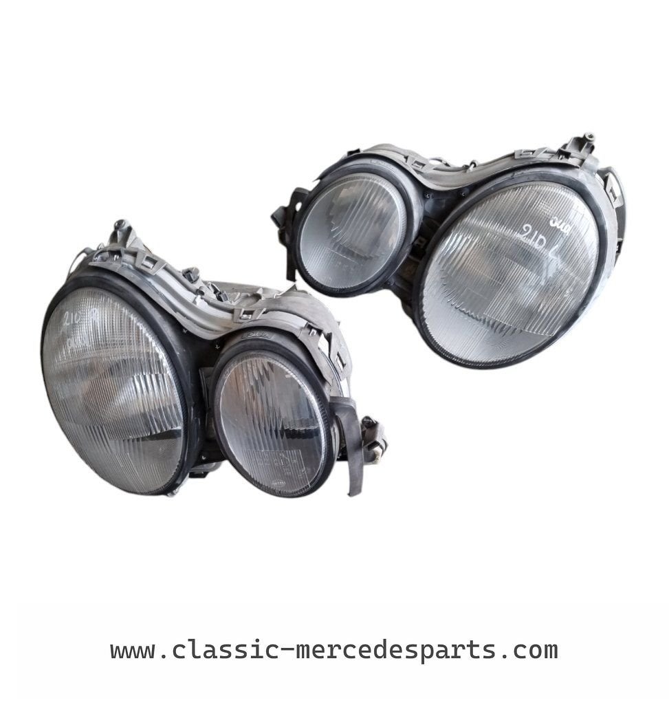 Set koplampen Mercedes w210 normale uitvoering 1995-1998, Gebruikt, -, Ophalen of Verzenden, -