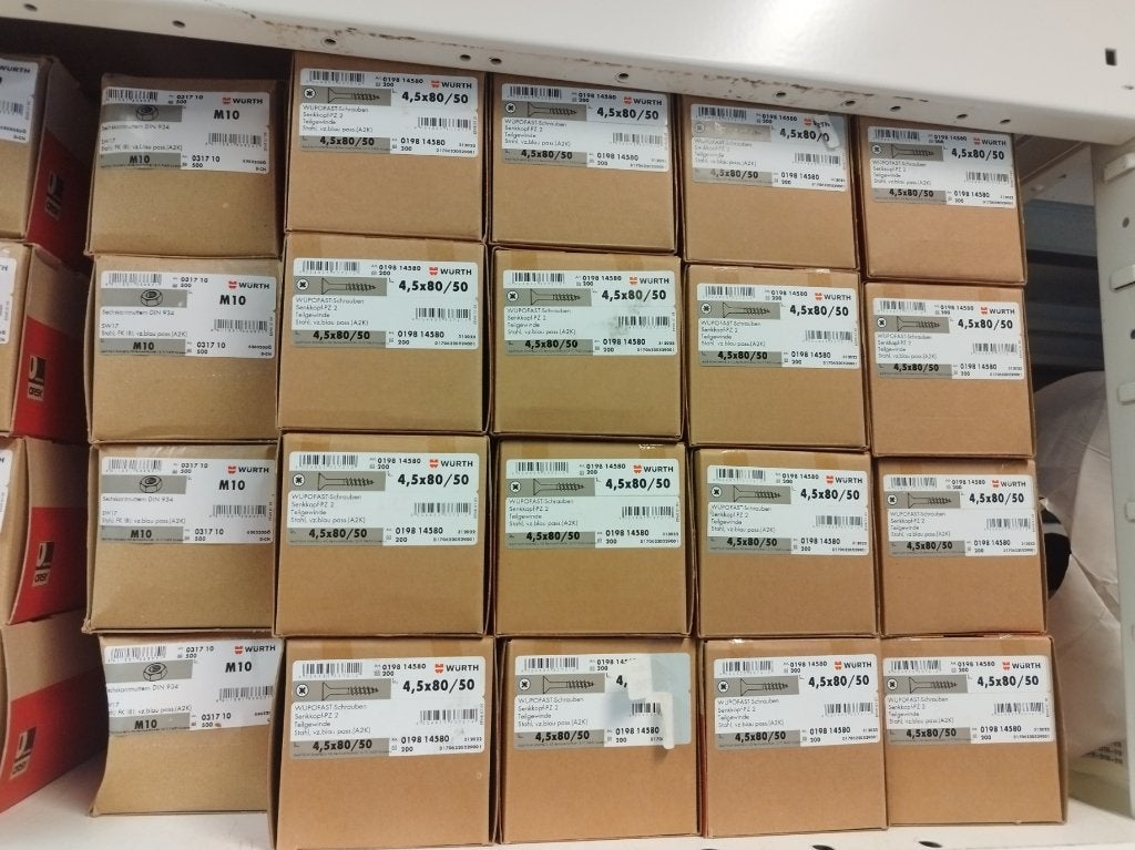 Spaanplaatschroef houtvijs Wurth 4.5x80/50 - 200 stuk - PZ 2