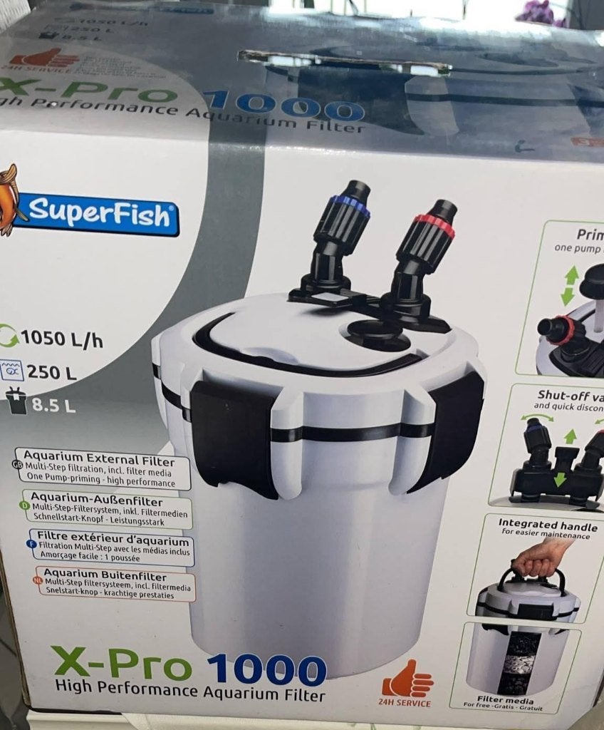 SuperFish X Pro 1000 Aquarium Buitenfilter en warmte meter, Enlèvement, Utilisé, Superfish
