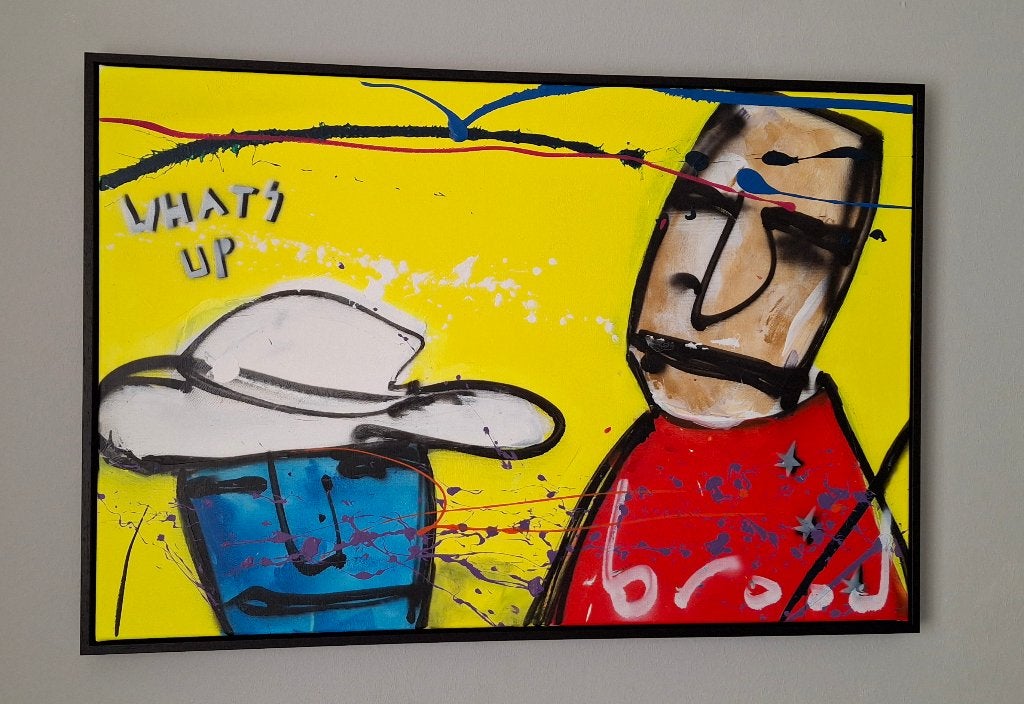 Herman Brood Schilderij Origineel, Antiek en Kunst, Abstract, Acrylverf, Handgeschilderd, Ophalen of Verzenden