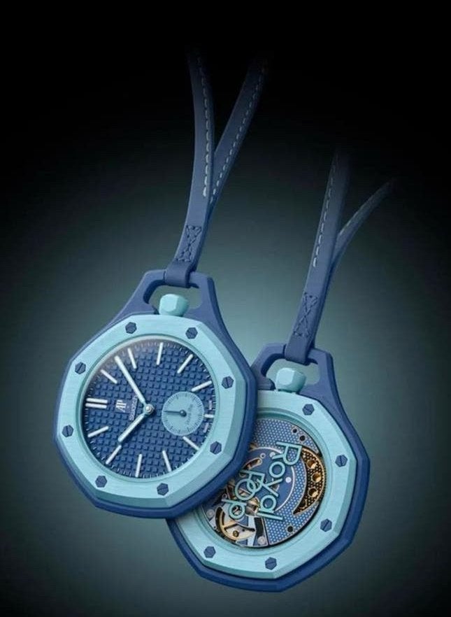 AP x Swatch Royal Oak horloge BLAUW nieuw in doos., Ophalen, Zo goed als nieuw
