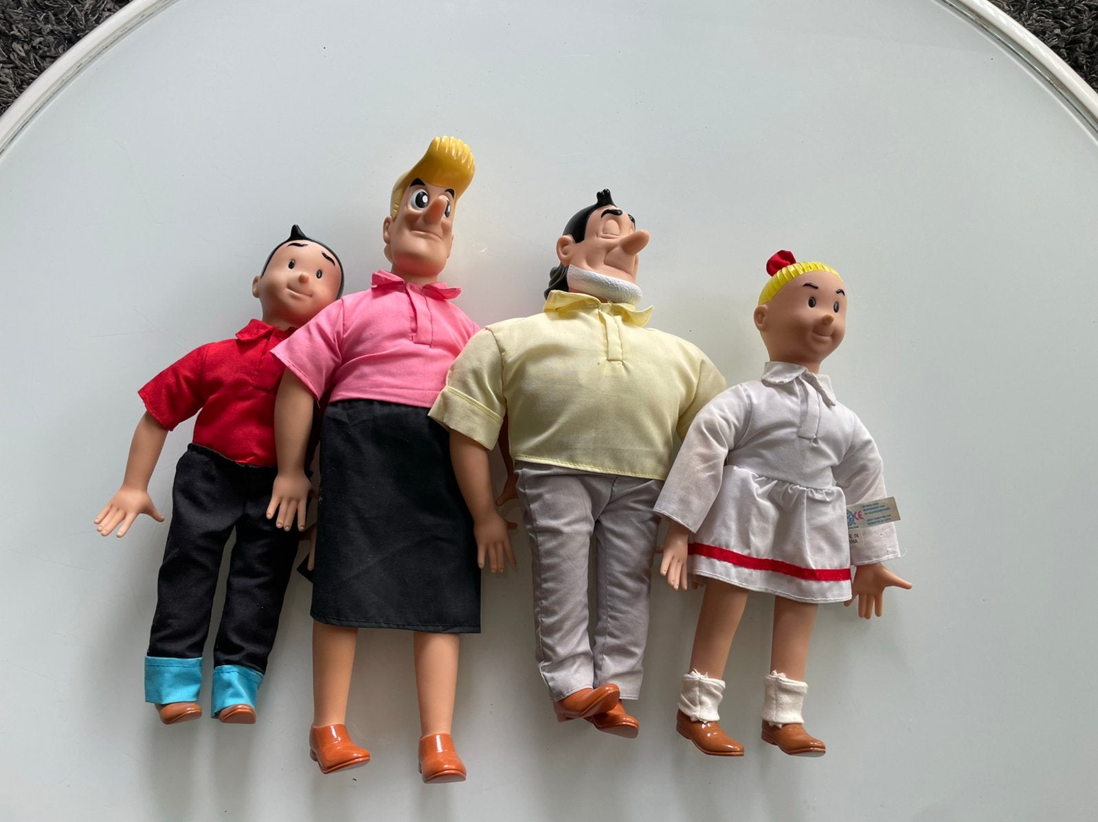 4 poppen suske en wiske, Kinderen en Baby's, Speelgoed | Poppen, Ophalen of Verzenden, Gebruikt