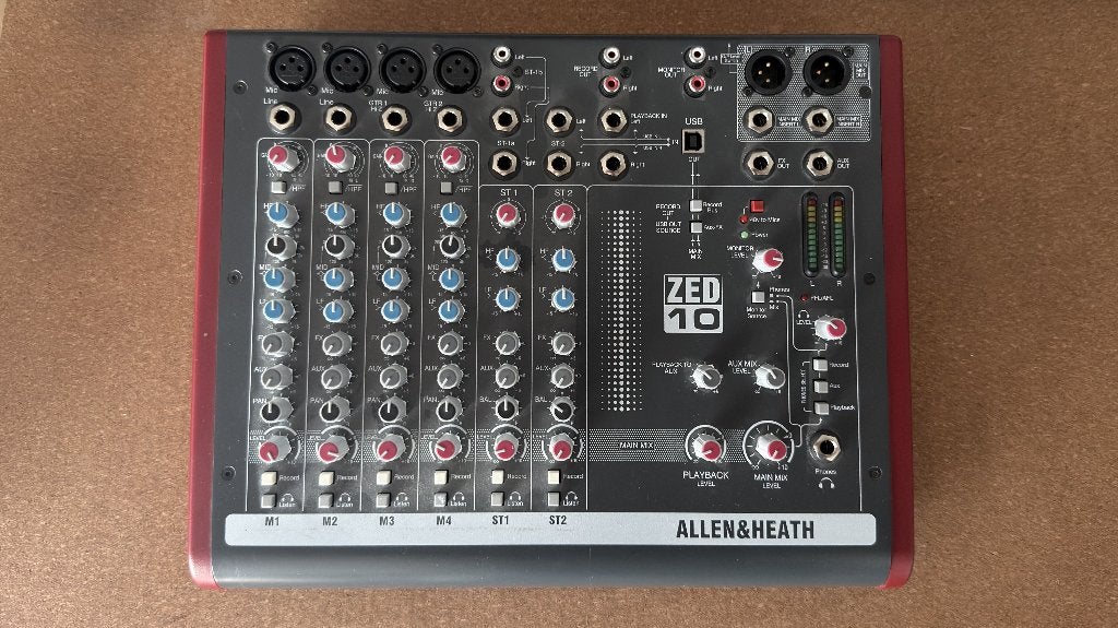 Table de mixage Allen & Heath ZED10, Muziek en Instrumenten, Ophalen of Verzenden, Zo goed als nieuw, 5 tot 10 kanalen, Microfooningang