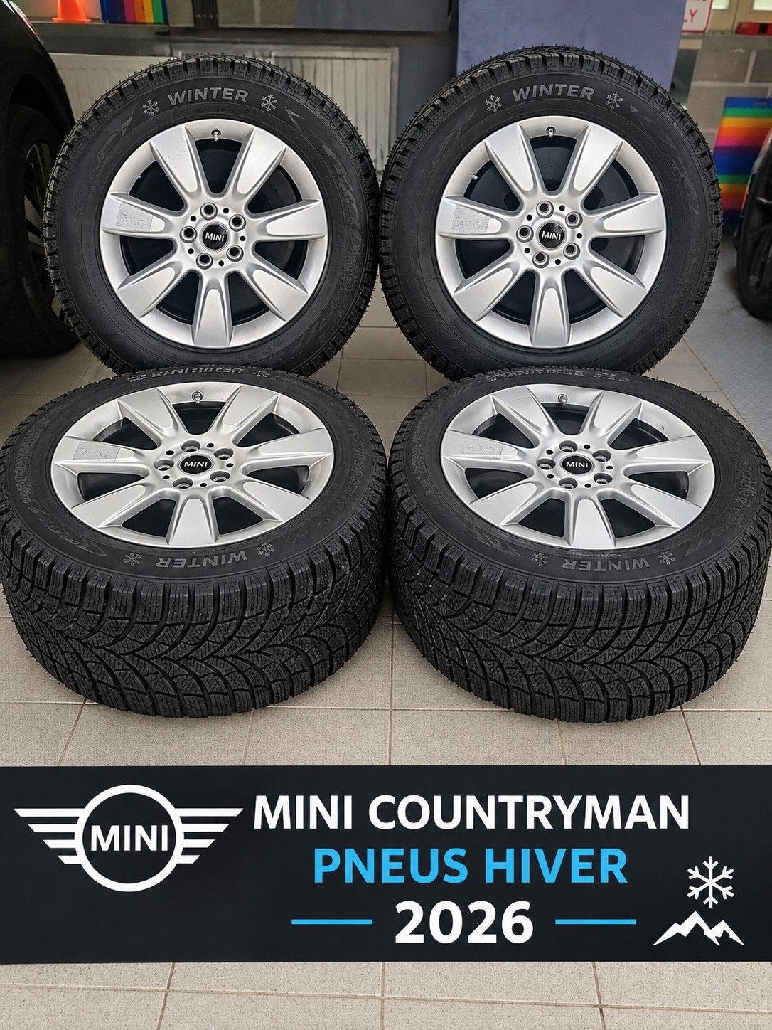 pneus et jantes kit hiver countryman, Autos : Pièces & Accessoires, Neuf, Pneus hiver, Enlèvement, Pneu(s)
