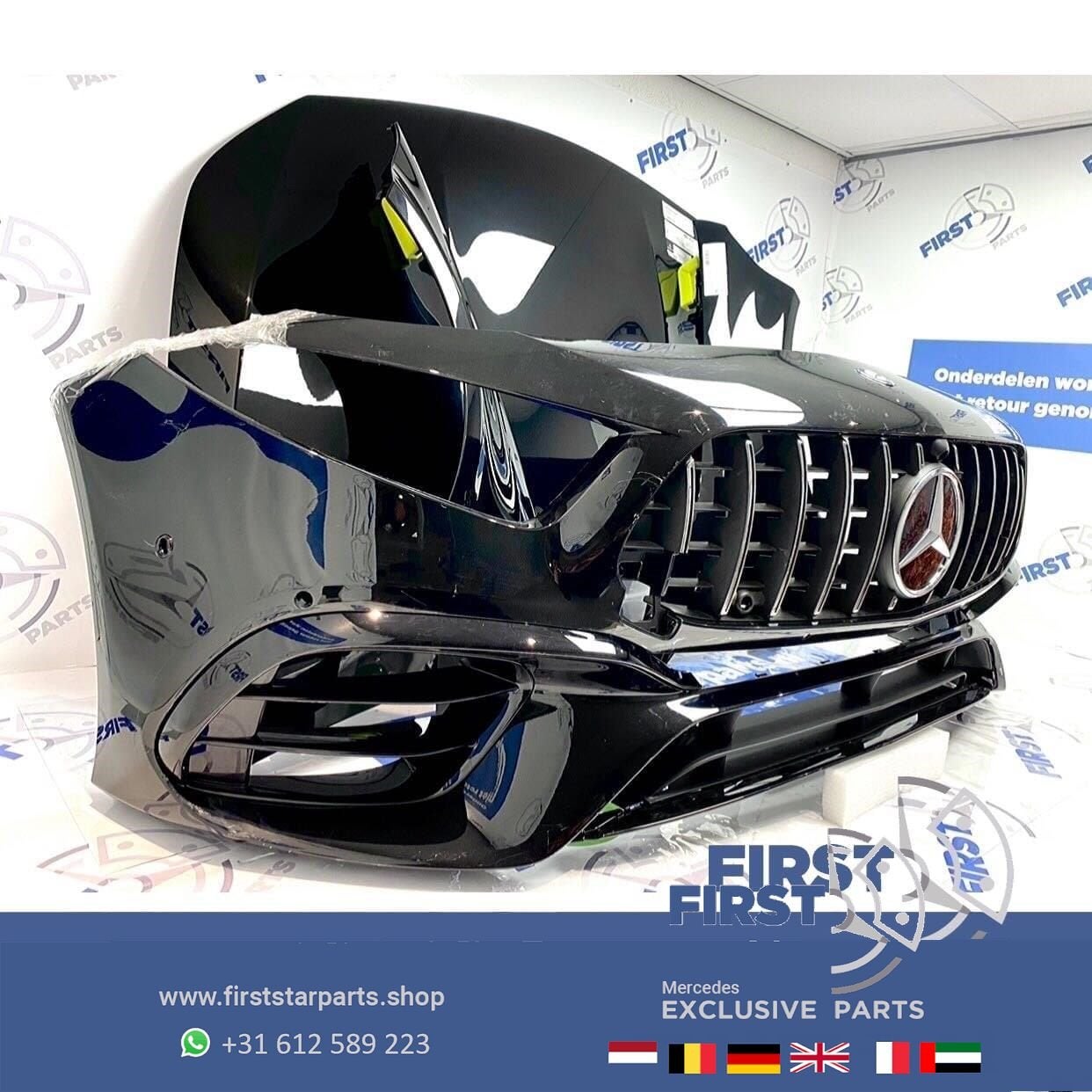 W177 V177 A45S AMG VOORKOP ZWART A Klasse 2020 A45 FRONT PAR, Gebruikt, -, Ophalen of Verzenden, Achter