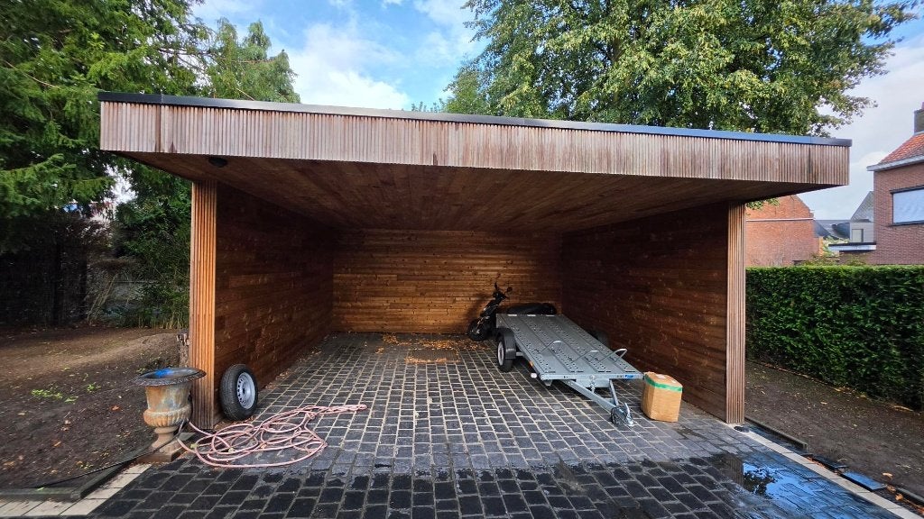 carport zelf af te breken - 2j oud - 535x243X560, Bricolage & Construction, Enlèvement, Utilisé