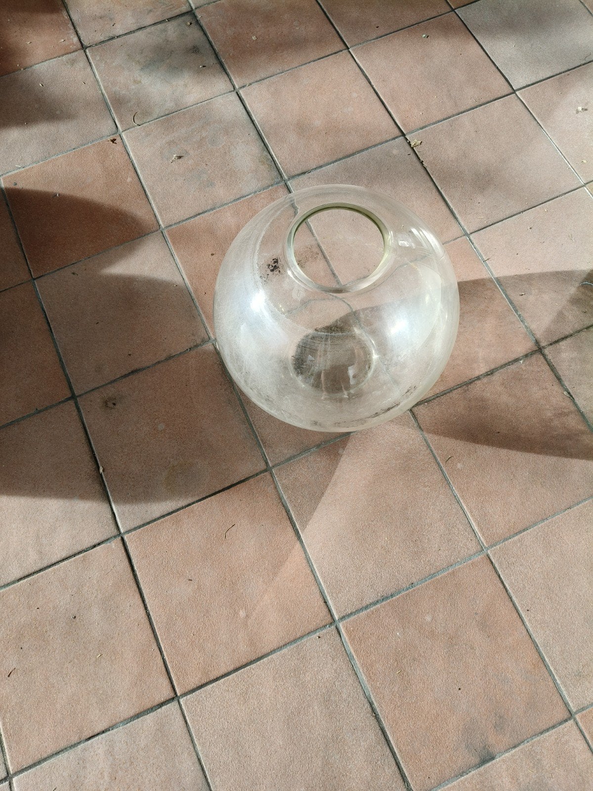 grote glazen bol, Ophalen, Gebruikt