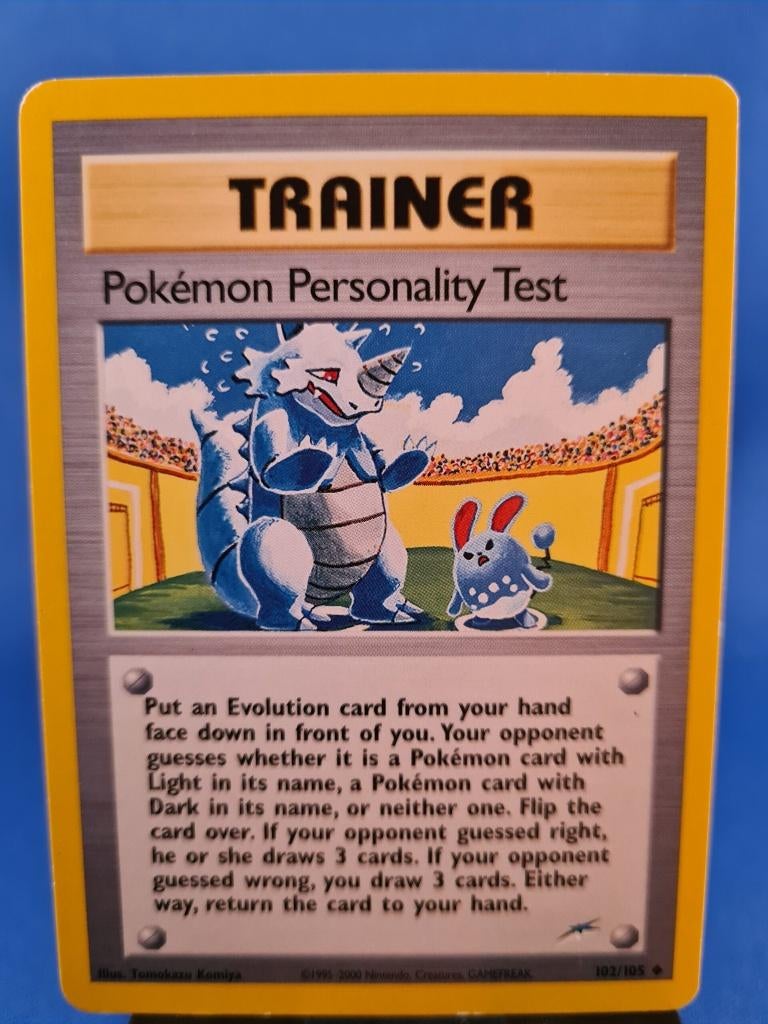 Pokémon Personality Test 102/105 - Neo Destiny, Hobby en Vrije tijd, Verzamelkaartspellen | Pokémon, Verzenden, Gebruikt
