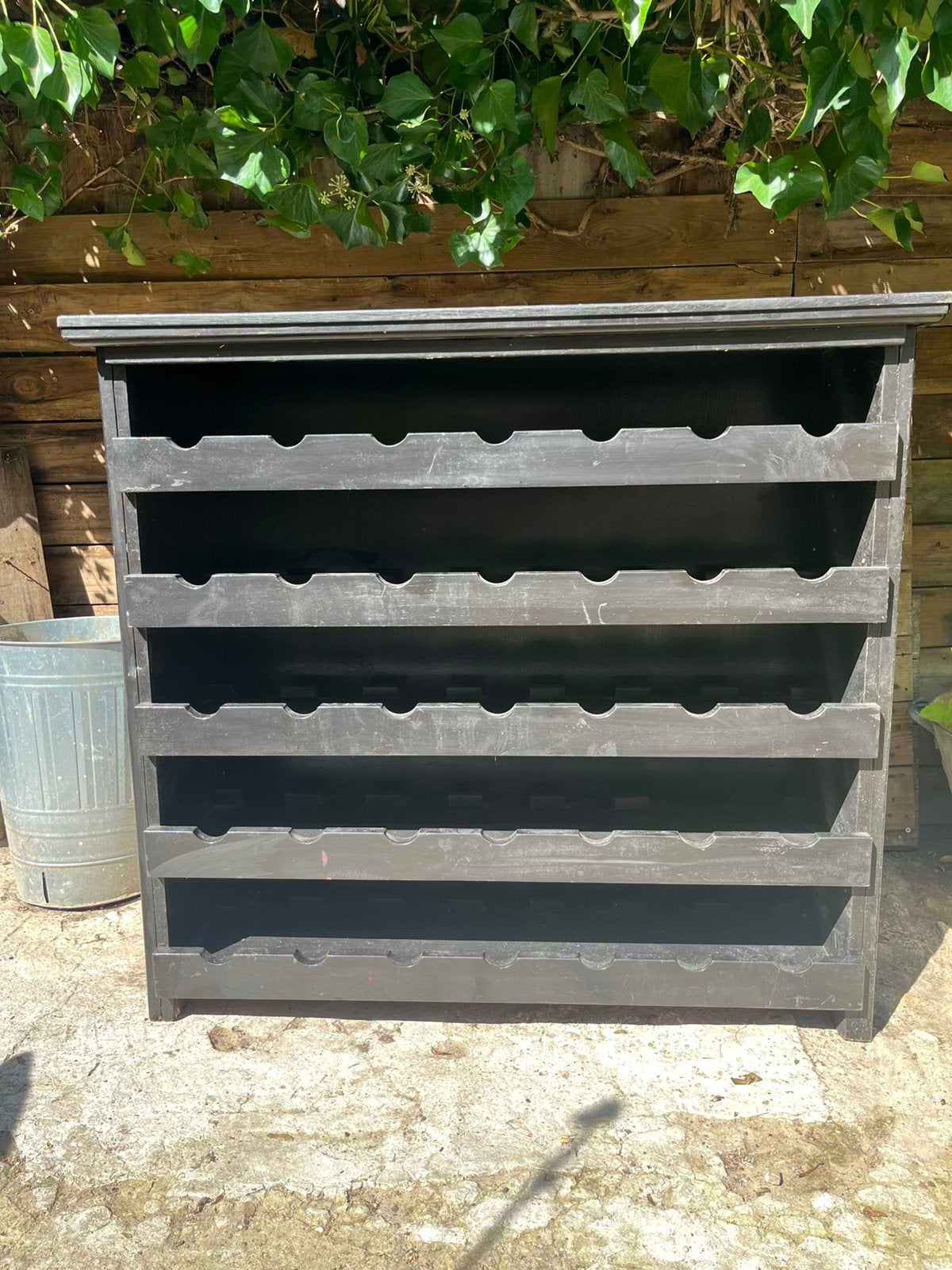WIJNREK KAST VOOR FLESSEN, Ophalen, Gebruikt, Hout