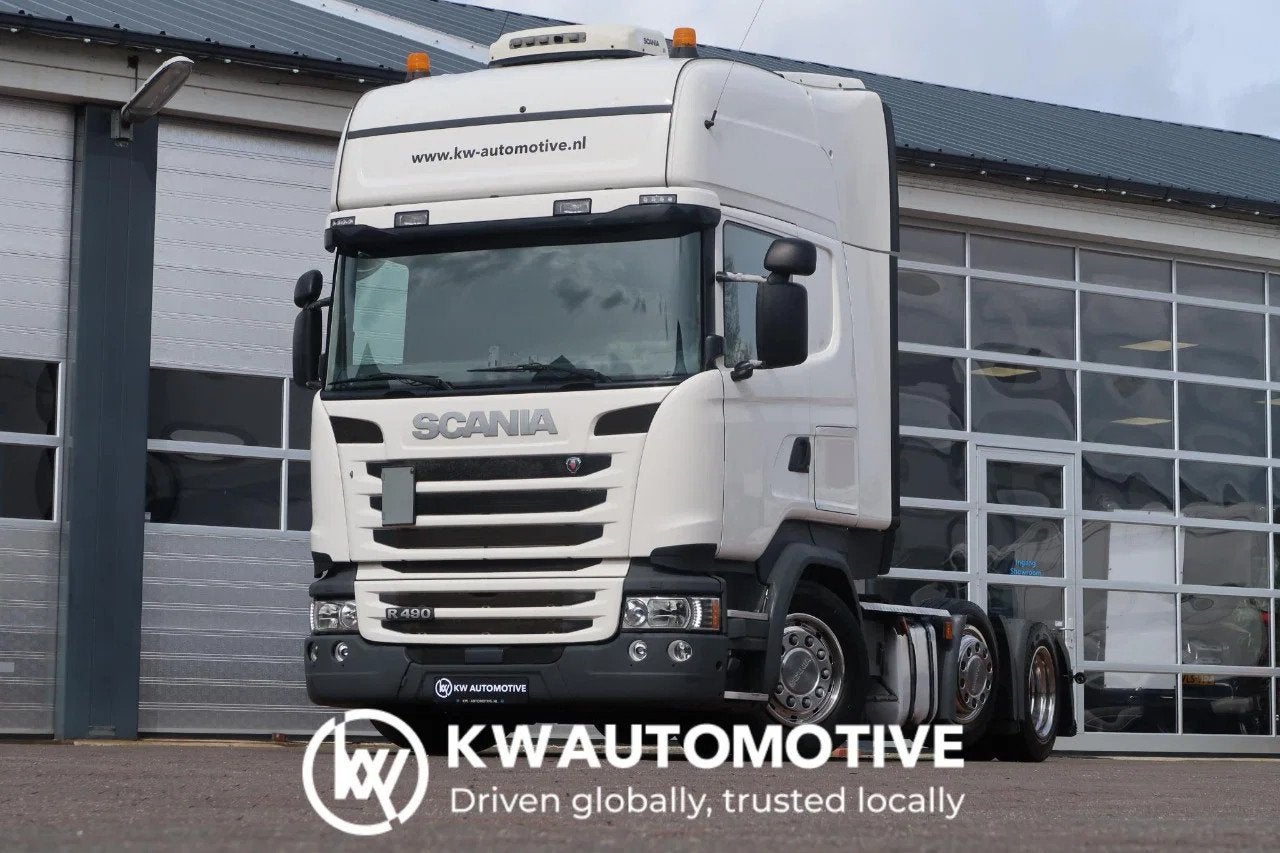 Scania R490 6X2/ FULL AIR/ RETARDER/ AIR COOLER/ MEGA, Automaat, Scania, Wit, Bedrijf