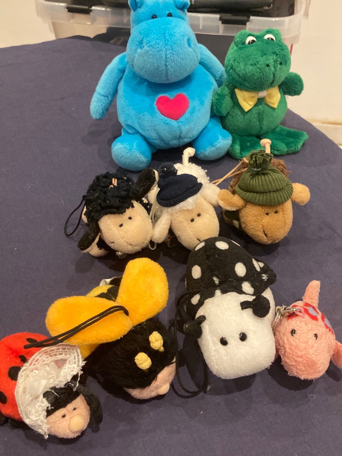 Joli lot de 9 peluches Nici vintage originales, Enlèvement, Comme neuf, NICI