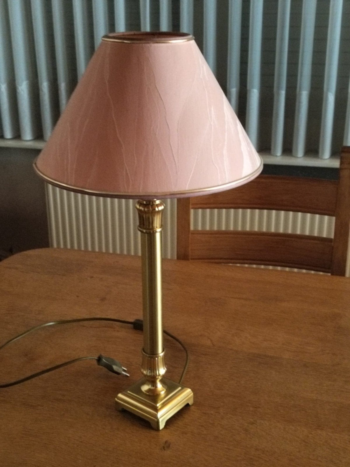 Lampadair, Huis en Inrichting, Ophalen, Goud, Zo goed als nieuw, Met kap