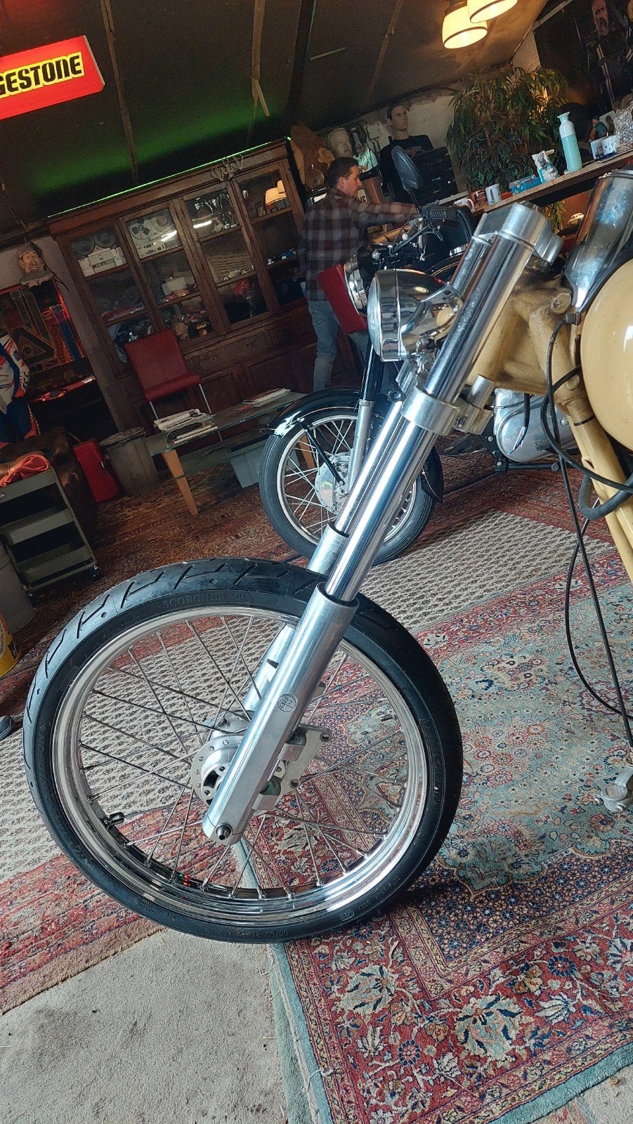 Harley Shovelhead Panhead Chopper SJP vork met 21 wiel, Motoren, Ophalen