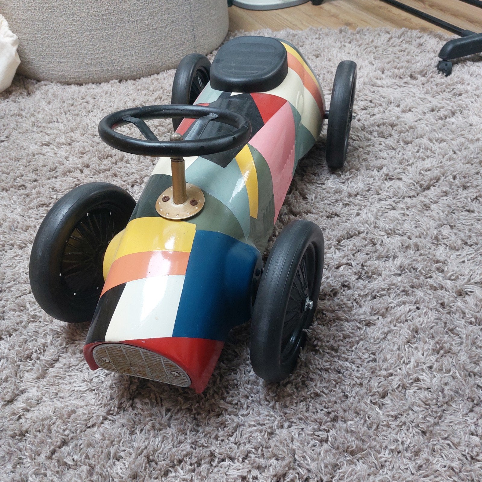 Geverfde loopauto voor decoratie, Ophalen, Zo goed als nieuw, Metaal