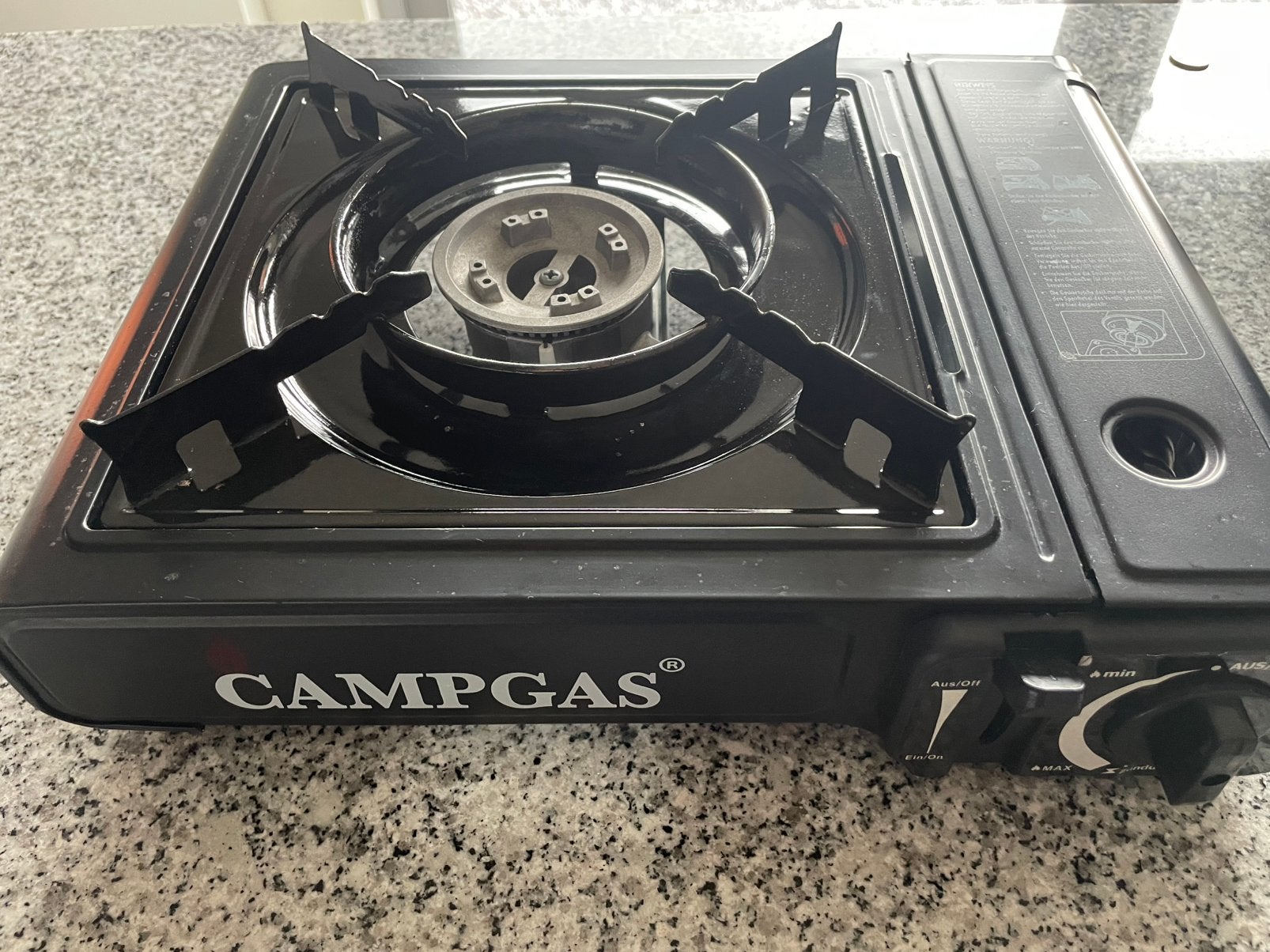 Campgas 1-pits campingkooktoestel - met nog 4 nieuwe flesjes, Enlèvement, Comme neuf