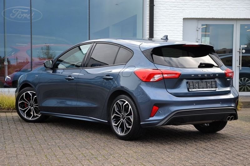 Ford Focus EcoBoost mHEV ST-Line X, Auto's, Stof, Blauw, Bedrijf, 3 cilinders