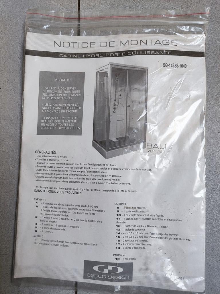 Douche neuve a vendre, Maison & Meubles, Enlèvement