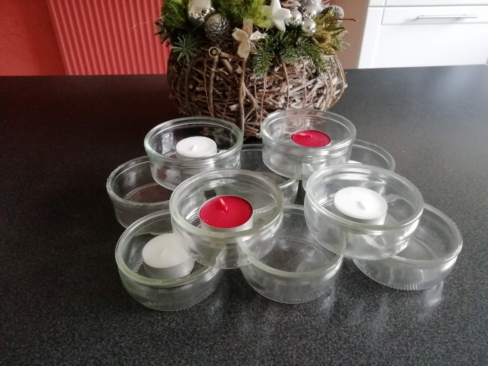 Glazen potjes voor bv theelichtjes of nagerechtjes, Huis en Inrichting, Ophalen of Verzenden