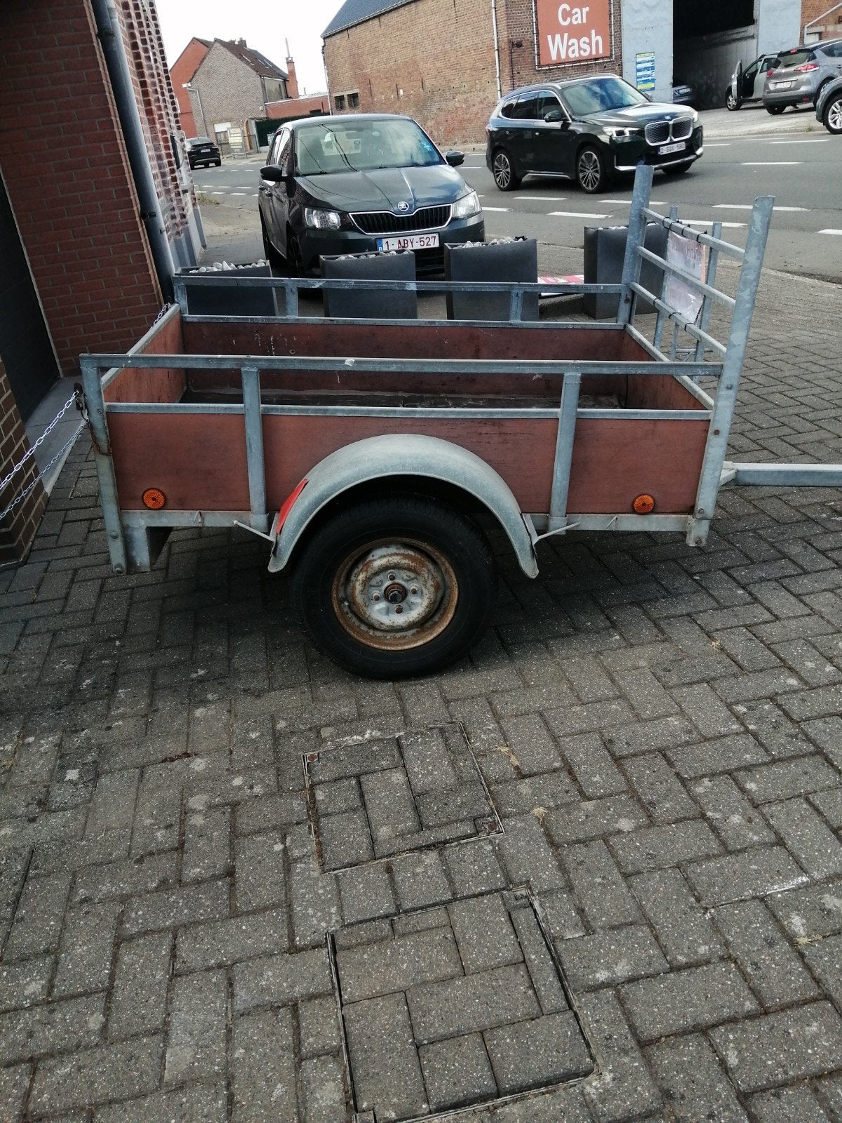 aanhangwagentje, gegalvaniseerd, 150€, Ophalen