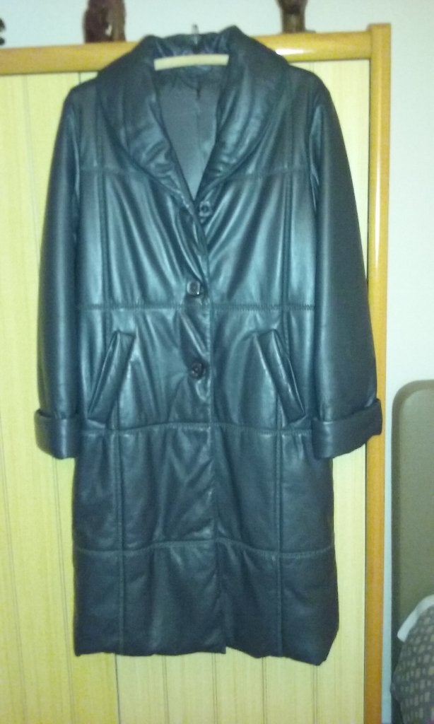 VESTE EN CUIR POUR FEMME, Vêtements | Femmes, Vestes | Hiver, ANDERE, Taille 38/40 (M), Gris, Comme neuf