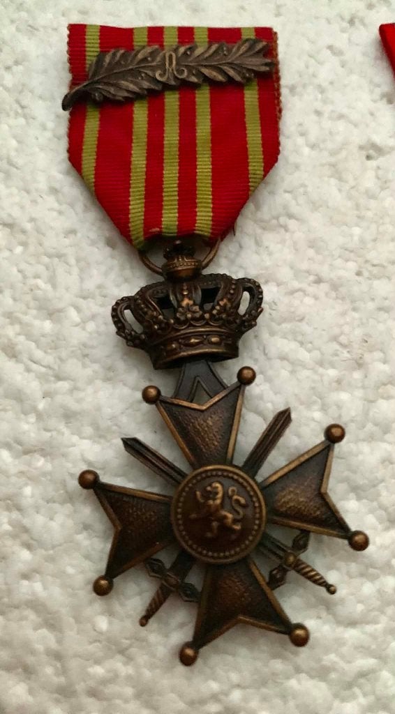 Medaille, Oorlogskruis 1914-1918 met PALM, WOI, (Ing 1915)., Ophalen of Verzenden, Landmacht, Lintje, Medaille of Wings