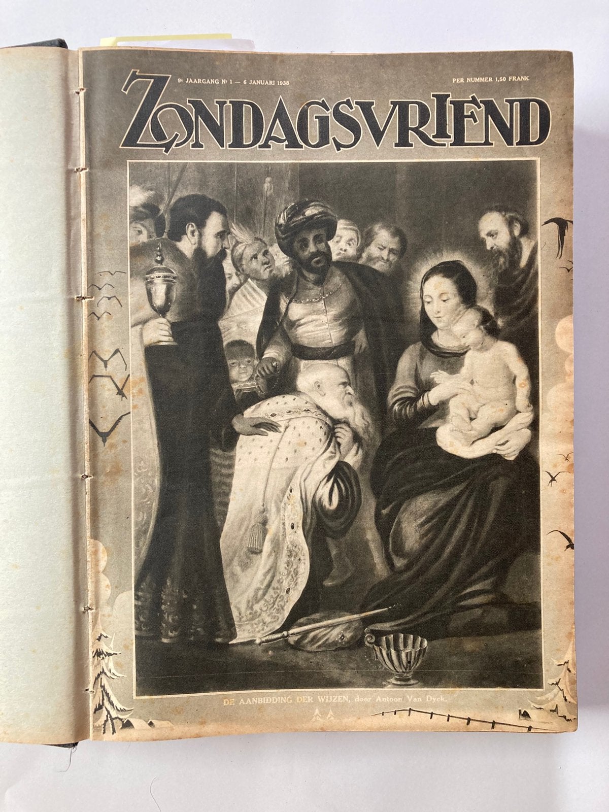 Gebundelde weekbladen De Zondagsvriend 1938 nr 1-52, Ophalen of Verzenden, 1940 tot 1960, Tijdschrift