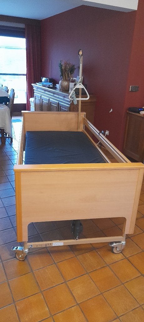Hoog laag bed, 100 cm, Brun, Enlèvement, Bois