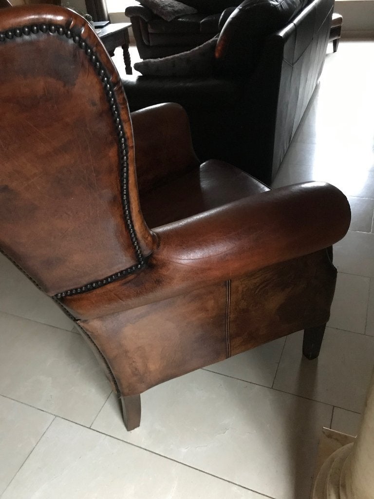 Leren zetel Engelse stijl, Ophalen