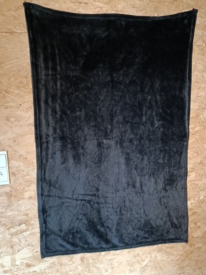 Couverture plaid, Maison & Meubles, Accessoires pour la Maison | Plaids & Couvertures, Neuf, Plaid, Noir, Polaire, Enlèvement ou Envoi