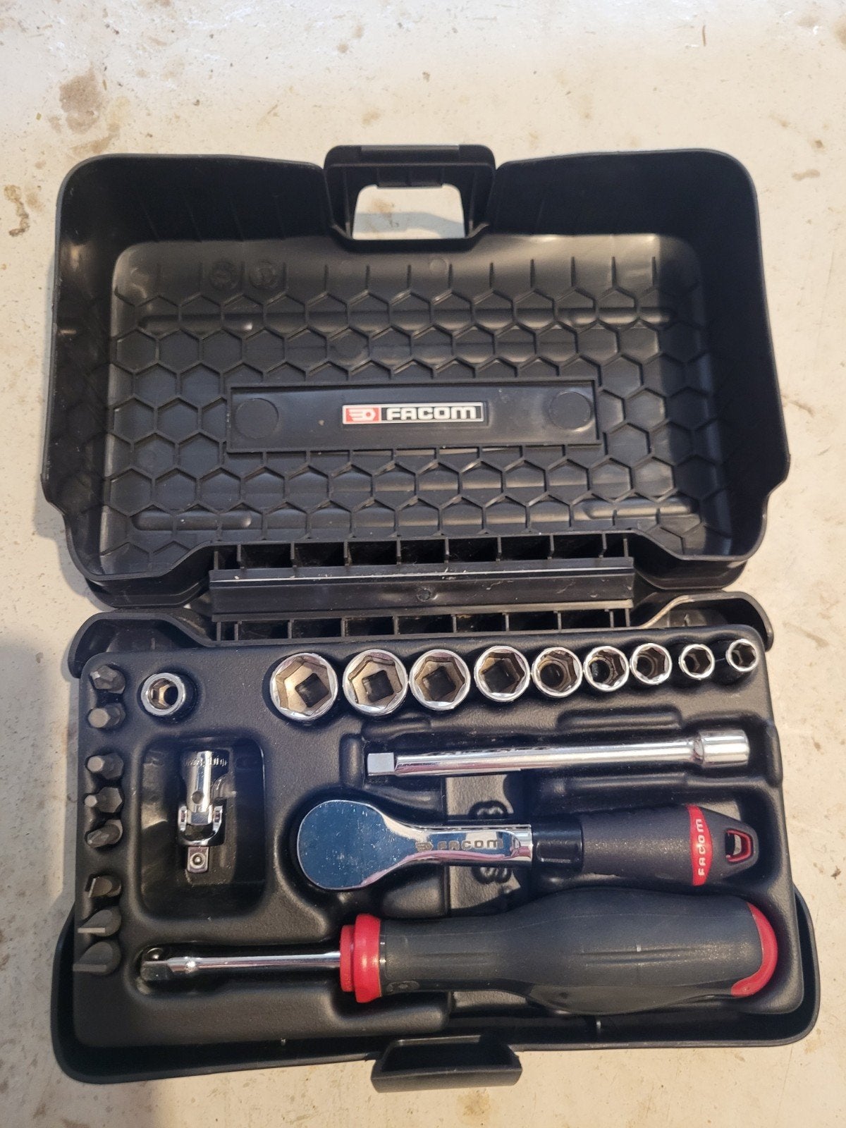Facom R.181-4P6   Coffret douilles 1/4" métriques – 21 pcs, Autos : Divers, Outils de voiture, Enlèvement ou Envoi