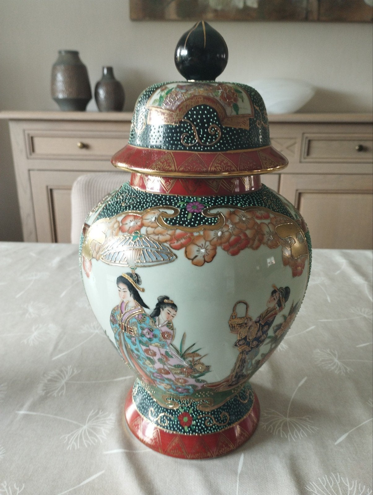 chinese vaas satsuma, Antiek en Kunst, Ophalen