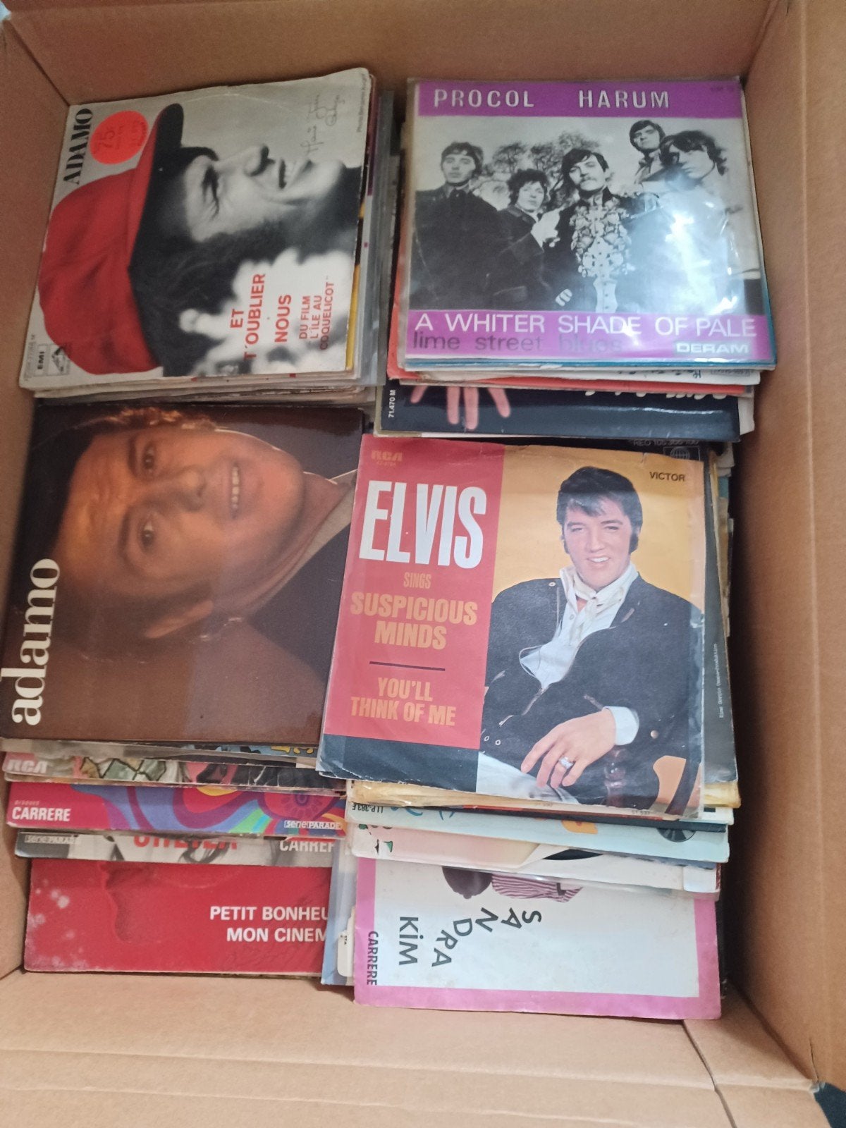 Lot de disques 45 tours et 33 tours, Enlèvement